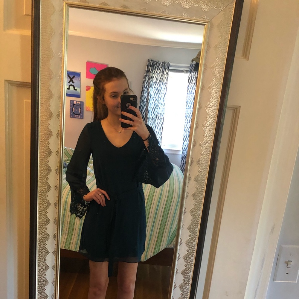 teal cocktail dress